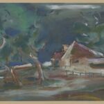 Władysław Kozioł | Nr ewid. 0016 | wym. 39,4x27,4 cm, technika: gwasz, papier Władysław Kozioł | Nr ewid. 0016 | wym. 39,4x27,4 cm, technika: gwasz, papier
