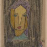 Władysław Kozioł | Nr ewid. 0059 | wym. 18,3x26,3 cm, technika: kredka żywiczna, papier Władysław Kozioł | Nr ewid. 0059 | wym. 18,3x26,3 cm, technika: kredka żywiczna, papier