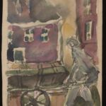 Władysław Kozioł | Nr ewid. 0085 | wym. 13,1x22,7 cm, technika: akwarela, papier Władysław Kozioł | Nr ewid. 0085 | wym. 13,1x22,7 cm, technika: akwarela, papier