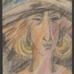 Władysław Kozioł | Nr ewid. 0105 | wym. 14,2x24,9 cm, technika: ołówek, kredka, papier Władysław Kozioł | Nr ewid. 0105 | wym. 14,2x24,9 cm, technika: ołówek, kredka, papier