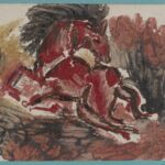 Władysław Kozioł | Nr ewid. 0169 | wym. 31x24 cm, technika: gwasz, papier Władysław Kozioł | Nr ewid. 0169 | wym. 31x24 cm, technika: gwasz, papier