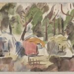 Władysław Kozioł | Nr ewid. 0232 | wym. 29,5x20,3 cm, technika: akwarela, papier Władysław Kozioł | Nr ewid. 0232 | wym. 29,5x20,3 cm, technika: akwarela, papier