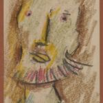 Władysław Kozioł | Nr ewid. 0237 | wym. 16,7x26,2 cm, technika: kredka, papier Władysław Kozioł | Nr ewid. 0237 | wym. 16,7x26,2 cm, technika: kredka, papier