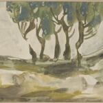 Władysław Kozioł | Nr ewid. 0251 | wym. 26,4x18,4 cm, technika: akwarela, papier Władysław Kozioł | Nr ewid. 0251 | wym. 26,4x18,4 cm, technika: akwarela, papier