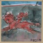 Władysław Kozioł | Nr ewid. 0254 | wym. 19,1x19,1 cm, technika: akwarela, cienkopis, papier Władysław Kozioł | Nr ewid. 0254 | wym. 19,1x19,1 cm, technika: akwarela, cienkopis, papier