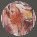 Władysław Kozioł | Nr ewid. 0259 | wym. 21,4x21,9 cm, technika: akwarela, kredka żywiczna, papier Władysław Kozioł | Nr ewid. 0259 | wym. 21,4x21,9 cm, technika: akwarela, kredka żywiczna, papier