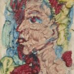 Władysław Kozioł | Nr ewid. 0273 | wym. 13,7x17,3 cm, technika: kredka żywiczna, papier Władysław Kozioł | Nr ewid. 0273 | wym. 13,7x17,3 cm, technika: kredka żywiczna, papier