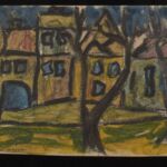 Władysław Kozioł | Nr ewid. 0294 | wym. 42,9x15,3 cm, technika: kredka żywiczna, papier Władysław Kozioł | Nr ewid. 0294 | wym. 42,9x15,3 cm, technika: kredka żywiczna, papier