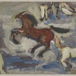 Władysław Kozioł | Nr ewid. 0351 | wym. 60x27,5 cm, technika: gwasz, papier Władysław Kozioł | Nr ewid. 0351 | wym. 60x27,5 cm, technika: gwasz, papier