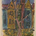 Władysław Kozioł | Nr ewid. 0522 | wym. 23,3x31,7 cm, technika: kredka żywiczna, papier Władysław Kozioł | Nr ewid. 0522 | wym. 23,3x31,7 cm, technika: kredka żywiczna, papier