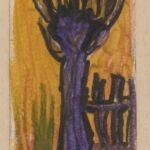 Władysław Kozioł | Nr ewid. 0523 | wym. 13x29,6 cm, technika: kredka żywiczna, papier Władysław Kozioł | Nr ewid. 0523 | wym. 13x29,6 cm, technika: kredka żywiczna, papier