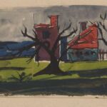Władysław Kozioł | Nr ewid. 0529 | wym. 16,5x11,7 cm, technika: akwarela, papier Władysław Kozioł | Nr ewid. 0529 | wym. 16,5x11,7 cm, technika: akwarela, papier