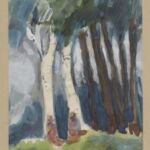 Władysław Kozioł | Nr ewid. 0534 | wym. 7,8x10,8 cm, technika: akwarela, papier Władysław Kozioł | Nr ewid. 0534 | wym. 7,8x10,8 cm, technika: akwarela, papier