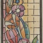 Władysław Kozioł | Nr ewid. 0698.6 | wym. 6,8x16,7 cm, technika: akwarela, papier Władysław Kozioł | Nr ewid. 0698.6 | wym. 6,8x16,7 cm, technika: akwarela, papier