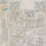 Władysław Kozioł | Nr ewid. 0722 | wym. 35,1x48,8 cm, technika: kredki, ołówek, papier Władysław Kozioł | Nr ewid. 0722 | wym. 35,1x48,8 cm, technika: kredki, ołówek, papier