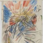 Władysław Kozioł | Nr ewid. 0725 | wym. 13,2x42,5 cm, technika: kredka, tusz, papier Władysław Kozioł | Nr ewid. 0725 | wym. 13,2x42,5 cm, technika: kredka, tusz, papier