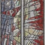 Władysław Kozioł | Nr ewid. 0734 | wym. 8,6x44,6 cm, technika: akwarela, papier Władysław Kozioł | Nr ewid. 0734 | wym. 8,6x44,6 cm, technika: akwarela, papier