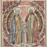 Władysław Kozioł | Nr ewid. 0754.2 | wym. 12,1x12,8 cm, technika: akwarela, papier Władysław Kozioł | Nr ewid. 0754.2 | wym. 12,1x12,8 cm, technika: akwarela, papier