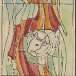 Władysław Kozioł | Nr ewid. 0786 | wym. 11,1x32,4 cm, technika: akwarela, papier Władysław Kozioł | Nr ewid. 0786 | wym. 11,1x32,4 cm, technika: akwarela, papier