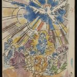 Władysław Kozioł | Nr ewid. 0793 | wym. 22,4x30,7 cm, technika: kredka, akwarela, papier Władysław Kozioł | Nr ewid. 0793 | wym. 22,4x30,7 cm, technika: kredka, akwarela, papier