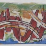 Władysław Kozioł | Nr ewid. 0853 | wym. 40x8 cm, technika: akwarela, papier Władysław Kozioł | Nr ewid. 0853 | wym. 40x8 cm, technika: akwarela, papier