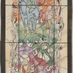 Władysław Kozioł | Nr ewid. 0859 | wym. 18x42,8 cm, technika: akwarela, papier Władysław Kozioł | Nr ewid. 0859 | wym. 18x42,8 cm, technika: akwarela, papier