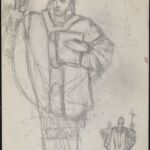 Władysław Kozioł | Nr ewid. 0922 | wym. 30,1x42,2 cm, technika: ołówek, papier Władysław Kozioł | Nr ewid. 0922 | wym. 30,1x42,2 cm, technika: ołówek, papier
