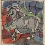 Władysław Kozioł | Nr ewid. 0947 | wym. 11,9x12,4 cm, technika: akwarela, papier Władysław Kozioł | Nr ewid. 0947 | wym. 11,9x12,4 cm, technika: akwarela, papier